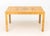 Modern Oyster Walnut Extending Parsons Dining Table, with one central leaf. 29.25" H x 54" W x 34" D. Provenance: From a...