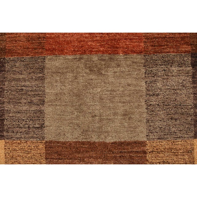 Red Gabbeh Runner 3’2” X 9’11” Multicolor Wool Contemporary Hand-Knotted Rug For Sale - Image 8 of 14