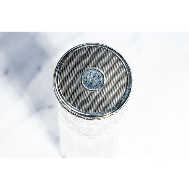 Luxury Collection Art Deco Antique French Sterling Silver Dresser Set Jars Bottles Vanity For Sale - Image 13 of 16