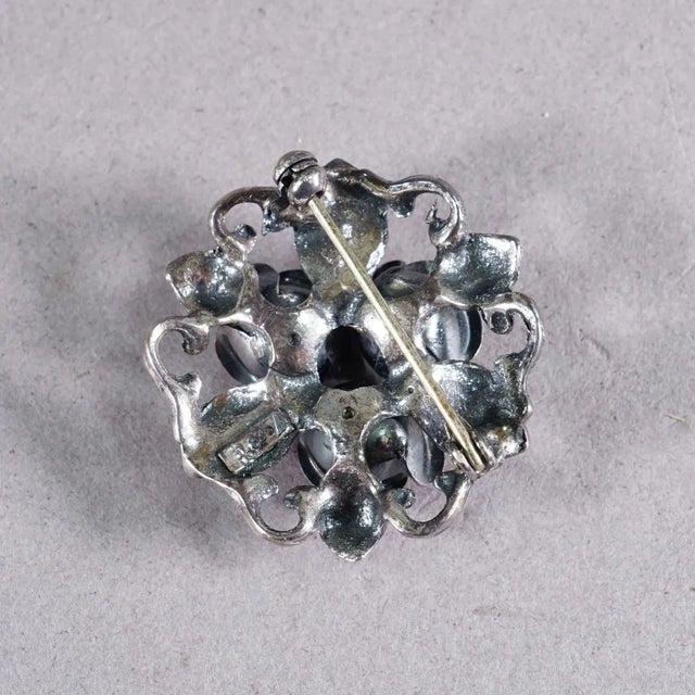 Elegant Vintage Flower Brooch, Handmade from 835 silver, Germany ca. 1950s An elegant vintage flower brooch, handmade from...