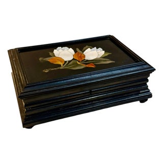 Late 19th Century Italian Grand Tour Pietra Dura Floral Box For Sale