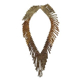Vintage Cascading Statement Necklace For Sale