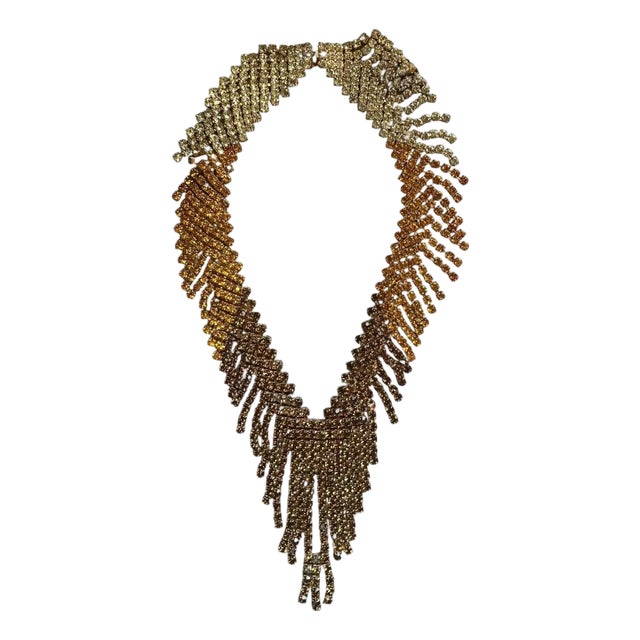 Vintage Cascading Statement Necklace For Sale