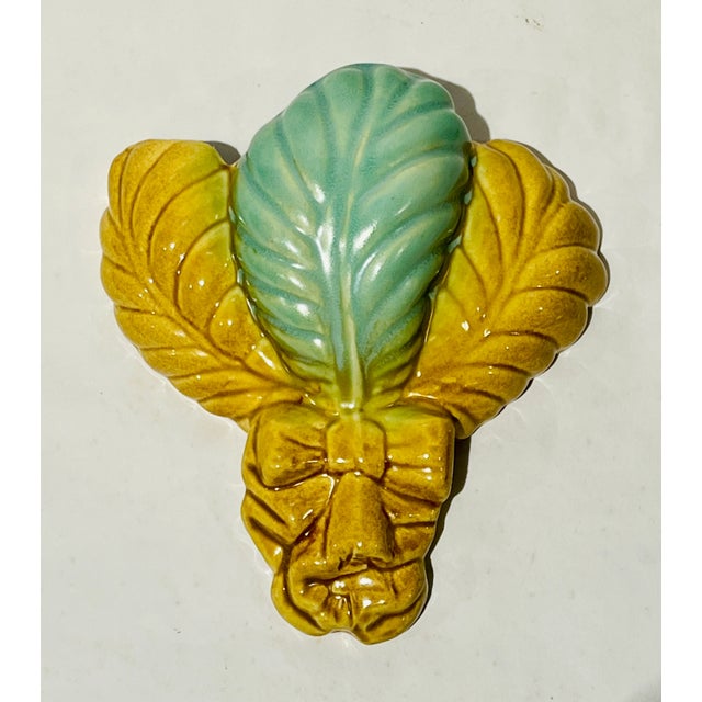 Goldenrod Vintage Wall Pocket Feather Planter by Empire For Sale - Image 8 of 8