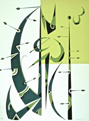 Letter D - Original Lithograph by Rafael Alberti - 1972 1972
