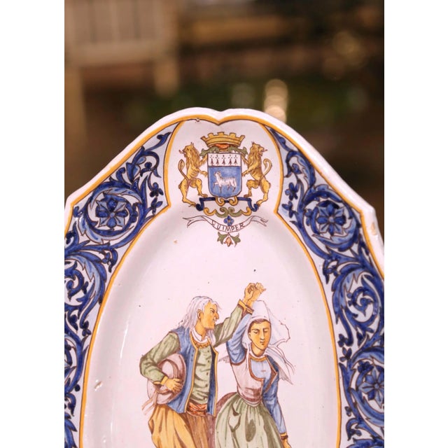Early 20th Century French Henriot Quimper Faïence Wall Platter For Sale - Image 4 of 7