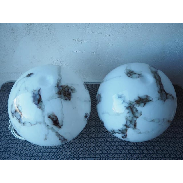 Mid-Century Sphere Table Lamps, Europe, 1970s, Set of 2 For Sale - Image 6 of 13