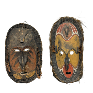 Papua New Guinea Sepik River Masks, Set of Two