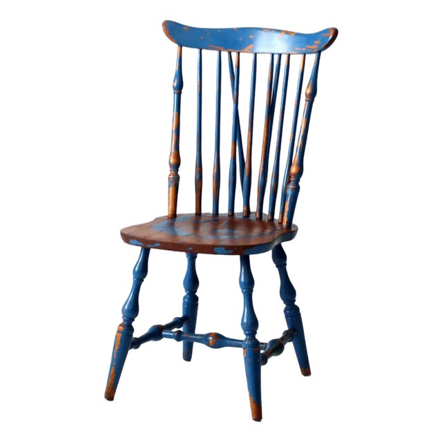 Antique Painted Windsor Chair For Sale