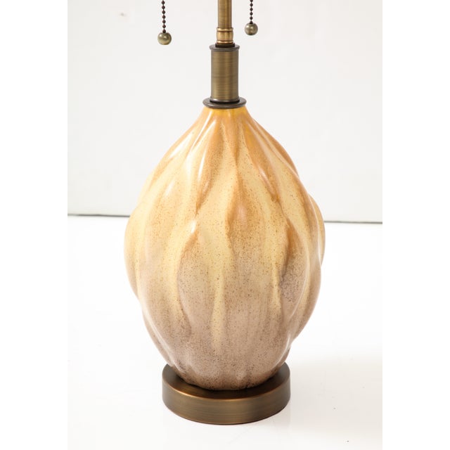 Axel Salto Mid 20th Century Gourd Shaped Ceramic Lamp in the style of Axel Salto For Sale - Image 4 of 8
