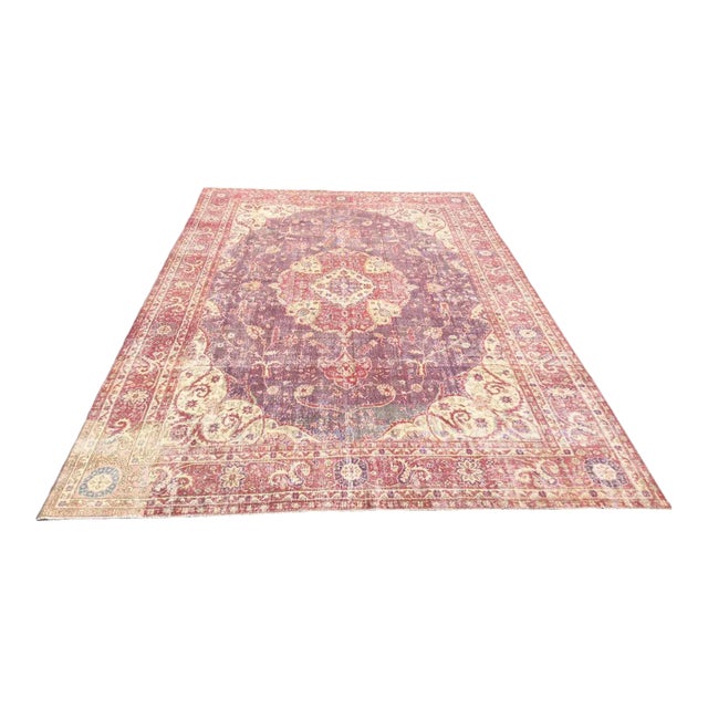 Famous Vintage Oversize OUshak Rug - 95" X 142" For Sale
