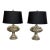Polished Nickel Sculptural Table Lamps, Pair For Sale