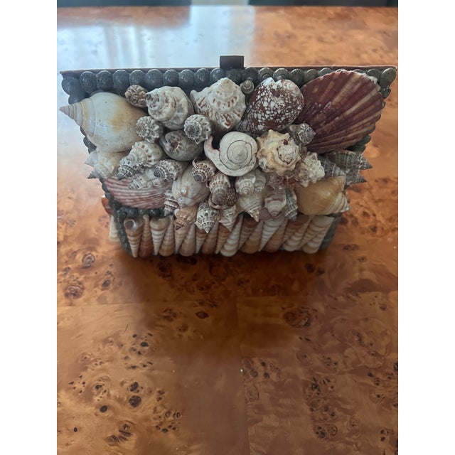 Shell Vintage Shell Encrusted Box For Sale - Image 7 of 10