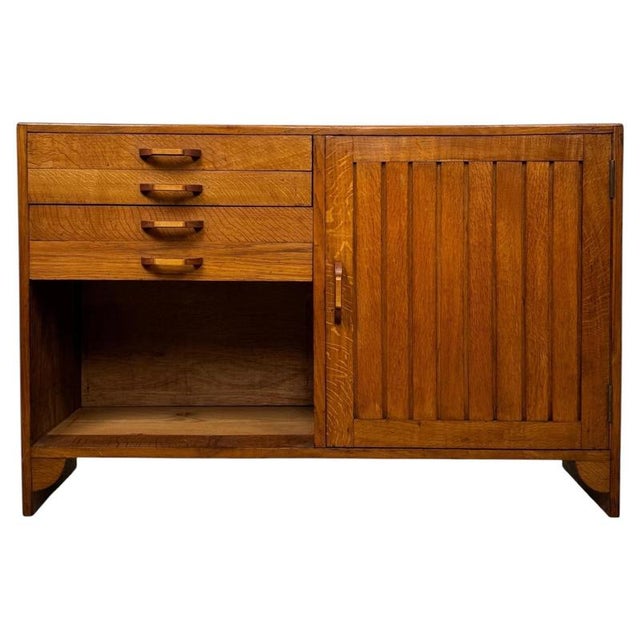 Small Mid-20th Century Golden Oak Sideboard For Sale - Image 13 of 13