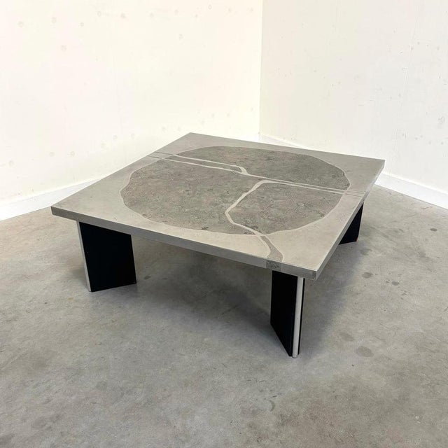 Heinz Lilienthal Etched Stainless Steel Coffee Table, 1970s For Sale - Image 3 of 15