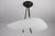 Mid-Century Modern Brass and Sculptural White Glass Pendant Lamp, Italy, 1960s For Sale - Image 10 of 12