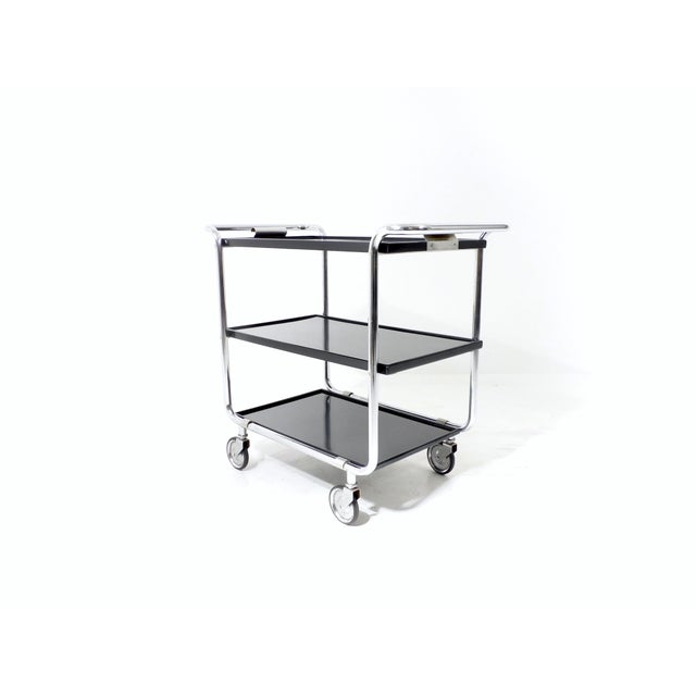 Swiss Vintage Bauhaus Tea Cart by Bigla, 1940 For Sale - Image 12 of 18