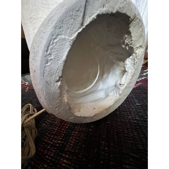 1970s Large Vintage 1970s Plaster Table Lamp For Sale - Image 5 of 6