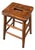 Early 19th Century English Country Elm Stool with Pierced Handle, 1830 For Sale