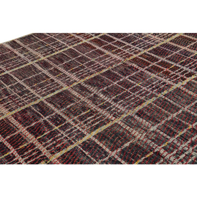 Contemporary Rug & Kilim’s Contemporary Rug in Red With Stripes and Geometric Patterns For Sale - Image 3 of 7