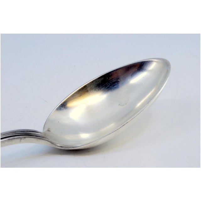 Silver Rice and Serving Spoon with Grooves Along the Handle For Sale - Image 4 of 8