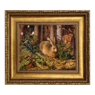 Rabbit in the Forest 11x14" Framed Print on Canvas For Sale