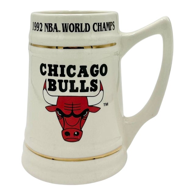 Vintage Chicago Bulls 1992 Nba Basketball World Champs Ceramic Mug For Sale