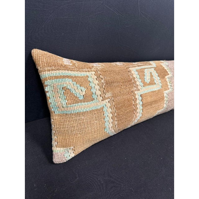 Contemporary Turkish Hemp Pillow Cushion Natural Beige Brown Cushion Cover 12"x46" For Sale - Image 3 of 4