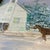 1980s Original Oil Painting Winter Village Church by Lea Topliff Framed For Sale - Image 10 of 12
