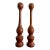 Mid-Century Wooden Candle Holders- a Pair For Sale
