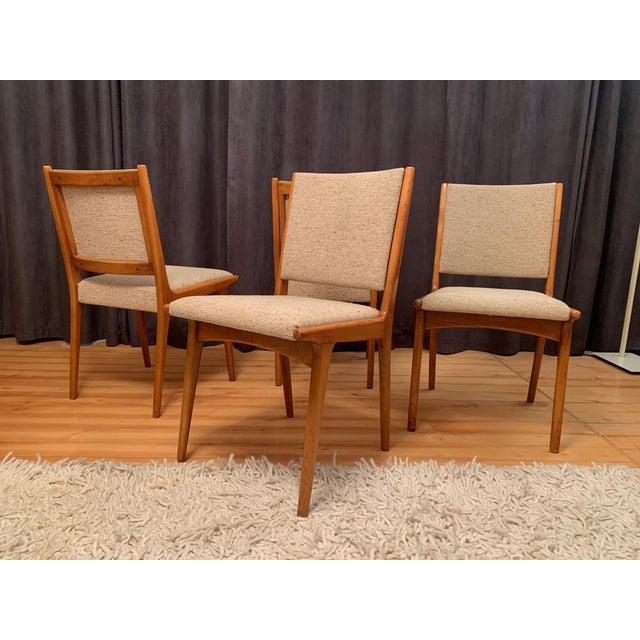 Vintage Swedish Cane Back Chairs by Jens Risom for JO Carlssons, 1950s, Set of 4 For Sale - Image 14 of 18
