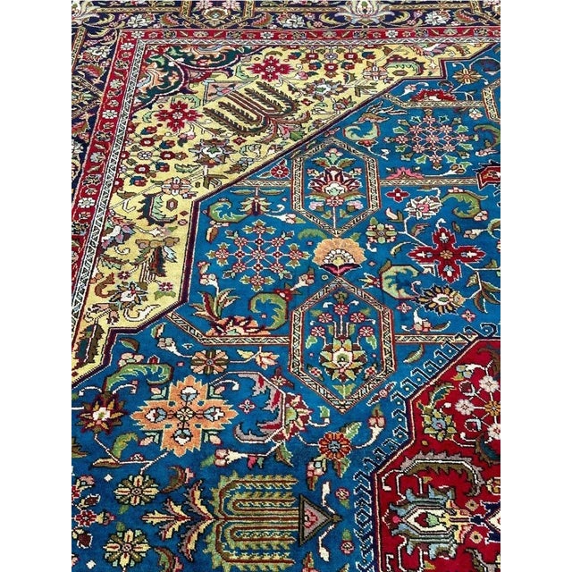 Textile 1960s Old Persian Tabriz Area Rug 10x13 For Sale - Image 7 of 11
