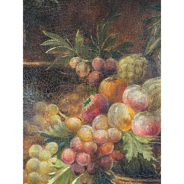 Wood 17th Century Italian Still Life Oil Painting, Framed For Sale - Image 7 of 13