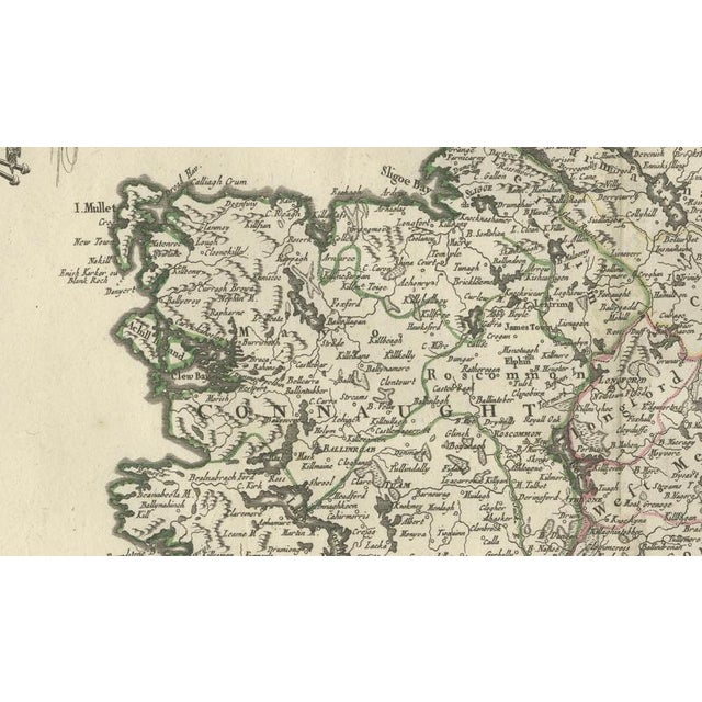 Antique Kingdom of Ireland Map from De Vaugondy, Venice, Italy, 1778 For Sale - Image 9 of 11