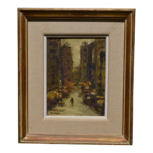 City Oil Painting by Custer