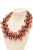 1970s Vintage Two Colored 3 Row Resin Ball Necklace on Wire For Sale - Image 5 of 8