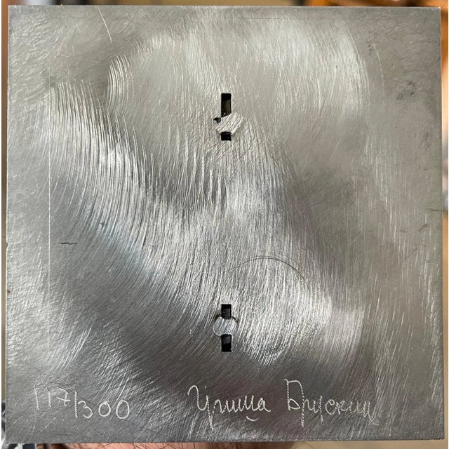 Grisha Bruskin, Russian Judaica "Vision" Abstract Kabbalah Figure Steel Sculpture Grisha Bruskin, 1992 For Sale In Miami - Image 6 of 9