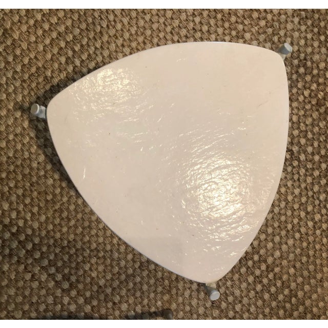 Chippendale Style Aluminum Faux Bamboo Guitar Pick Stackable Side Tables - Set of 3 For Sale - Image 11 of 13