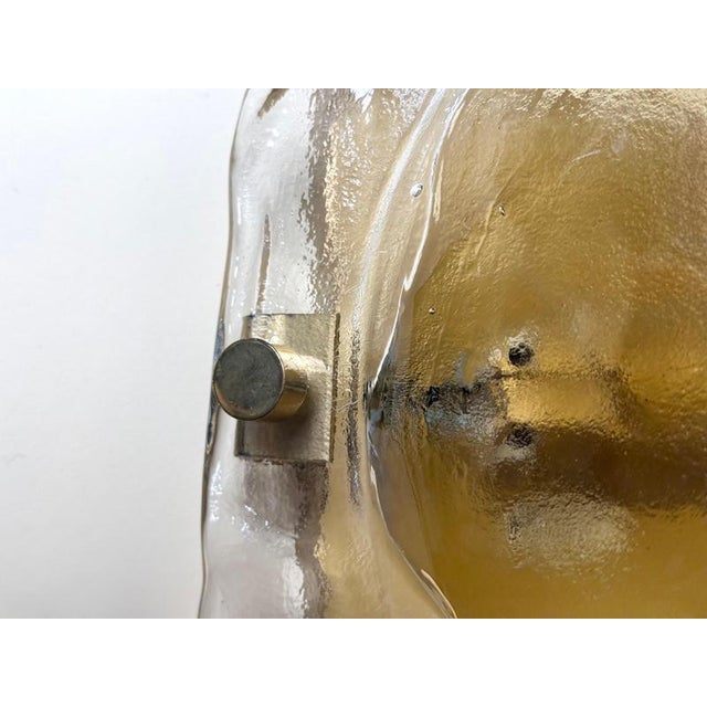 Amber and Clear Murano Glass Wall Light from Kaiser Idell, Germany, 1970s For Sale - Image 9 of 18