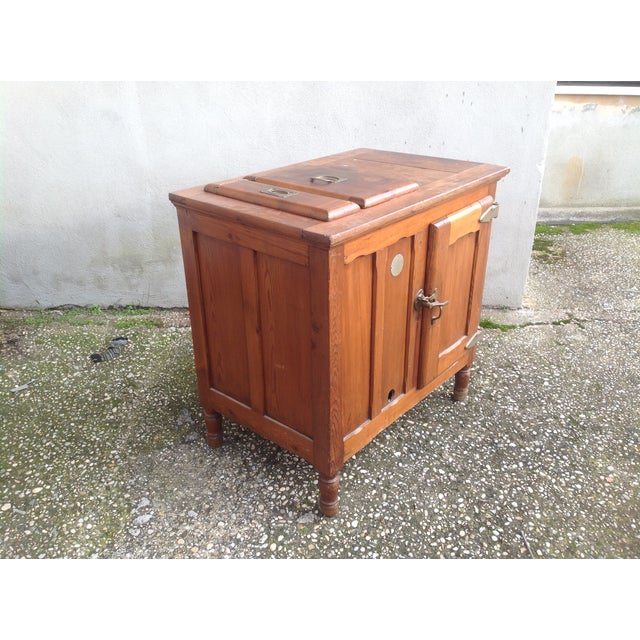 Vintage Icebox Cabinet in Pine, 1940s For Sale - Image 6 of 10