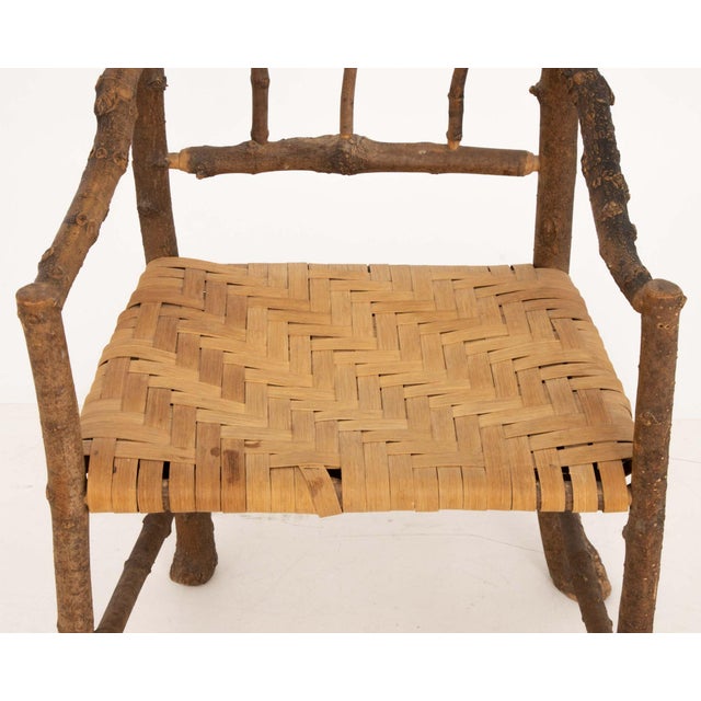 Late 20th Century Adirondack Style Rustic Twig and Branch Arm Chair For Sale - Image 5 of 7