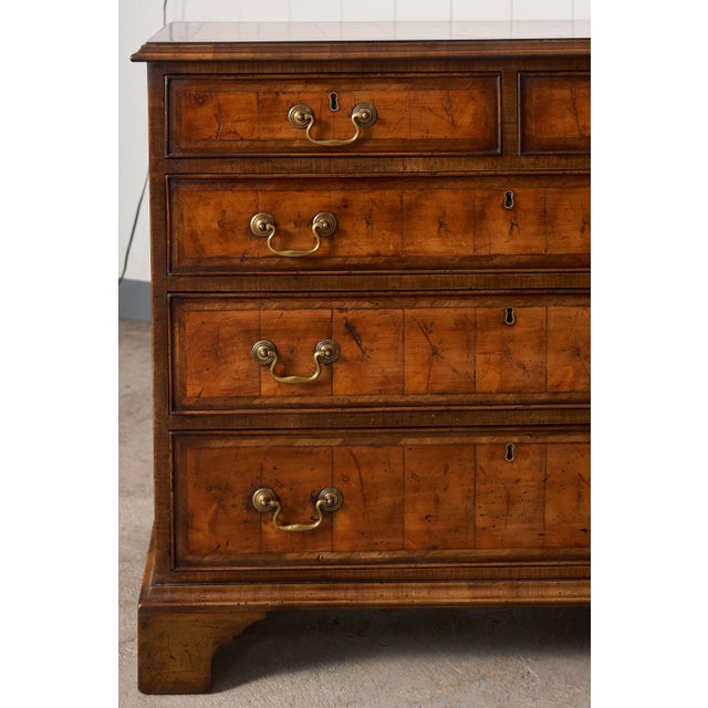 Wood Rare Matched Pair 19th Century Oyster Cut Beside Chests For Sale - Image 7 of 11