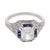 Art Deco 1920s Art Deco Gia 1.52 Carat Diamond Sapphire Platinum Engagement Ring, Size 6.75 For Sale - Image 3 of 5