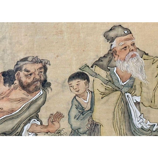 Chinese Export, Hand-Painted Figural Scenes, Rosewood Frames, China, 19th C. For Sale - Image 14 of 18