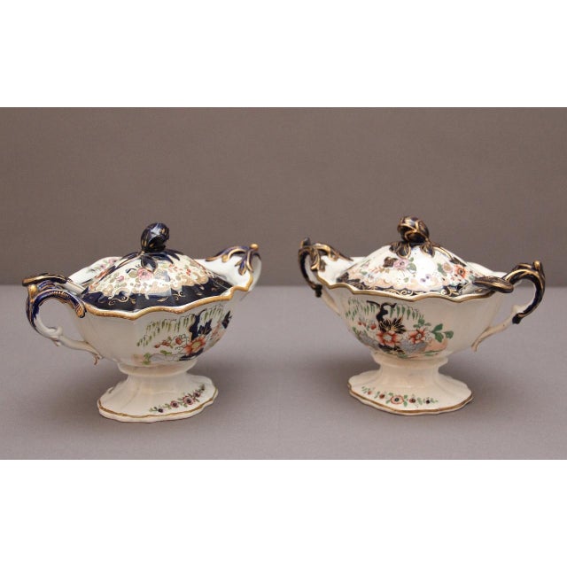 Sauce Tureens with Ladles from Mason's Ironstone, 1840, Set of 2 For Sale - Image 3 of 11