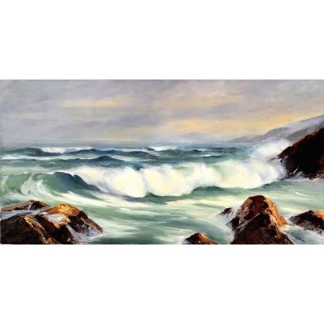 Davenport Seascape by C. Sokolovosky For Sale In Monterey, CA - Image 6 of 6