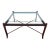 Maitland Smith Style Faux Bamboo Glass & Leather Cocktail Table For Sale