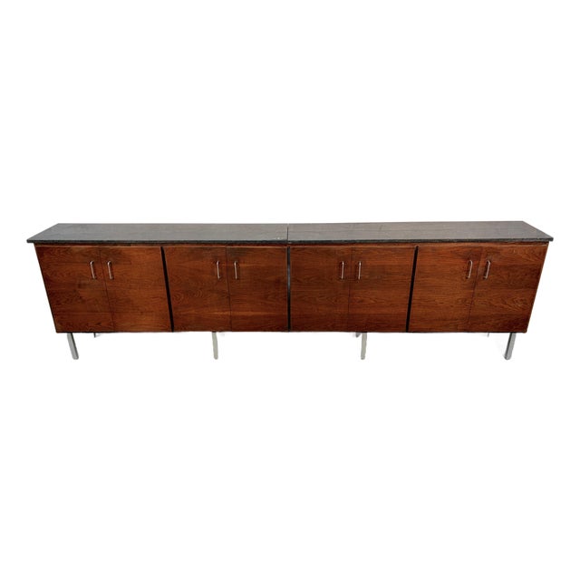 Long Mid 20th Century Modern Marble Credenza For Sale