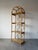Vintage Coastal Arched Top Rattan Étagère With Wood Shelves For Sale - Image 4 of 13