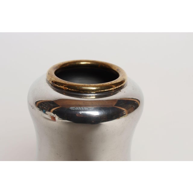 Swedish Art Deco Pewter and Brass Pear Vase by Björn Trägårdh for Svenskt Tenn For Sale In New York - Image 6 of 14